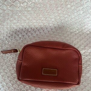 Dooney & Bourke Brick Red Leather Cosmetic Case